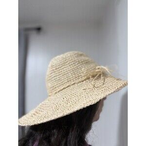 GOLDCOAST Sunwear Floppy Wide Brim Sun Hat Natural 100% Paper Wired Brim 21.5in